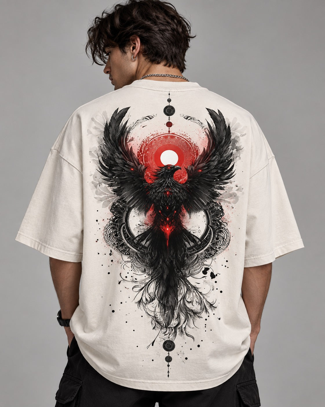 Crimson Phoenix Oversized Tee