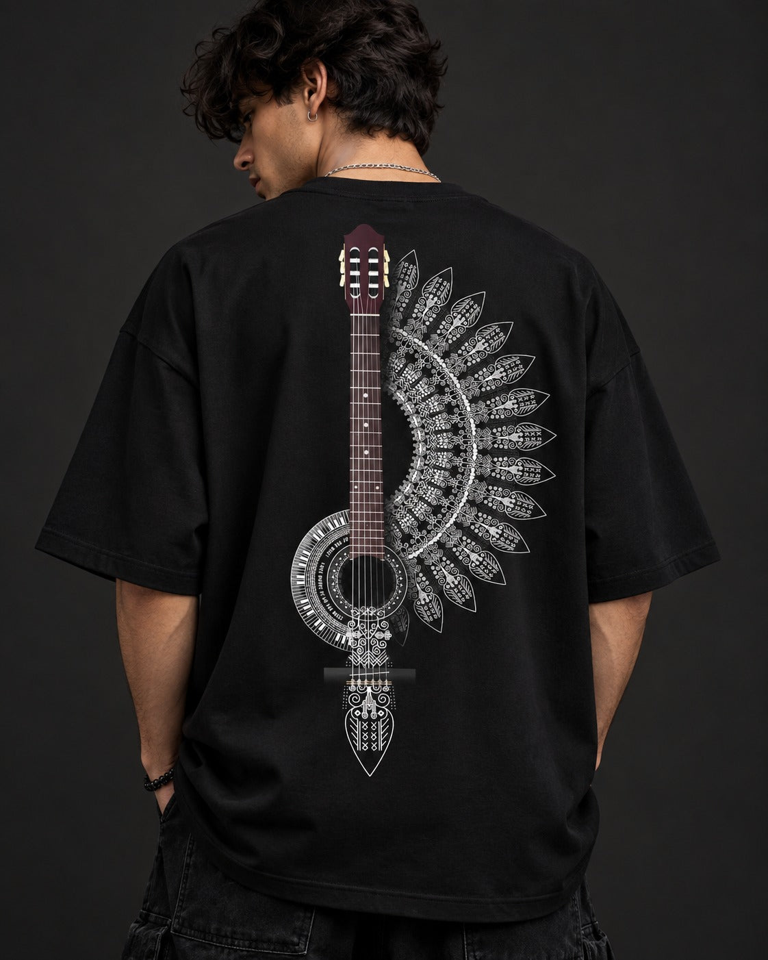 Ornamental Guitar Oversized Tee