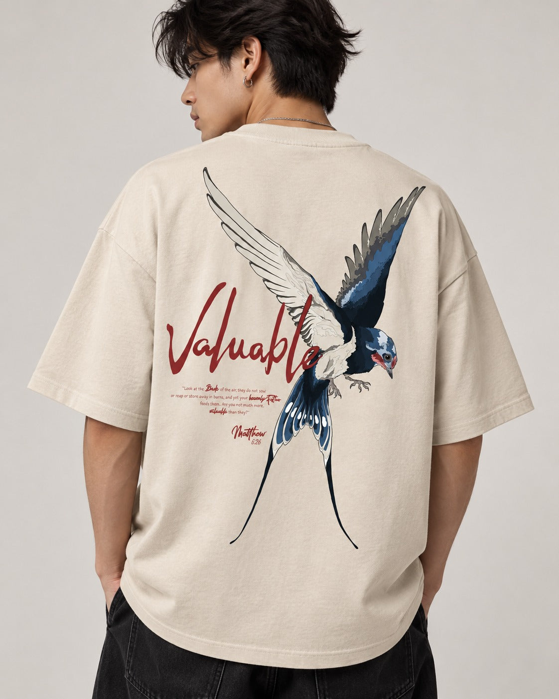 Valuable Swallow Bird Oversized Tee