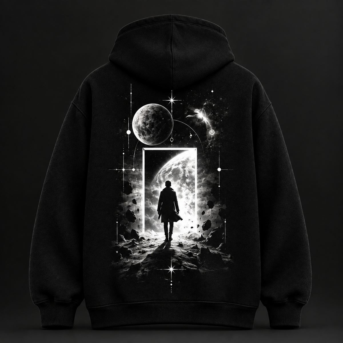 Black Cosmic Portal Hoodie