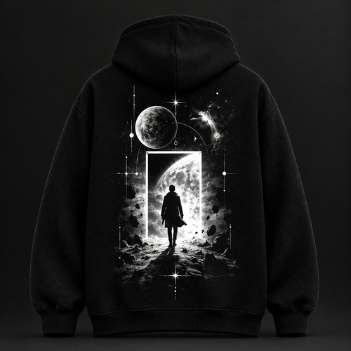 Black Cosmic Portal Hoodie